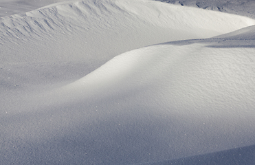 Image showing wavy drifts with snow