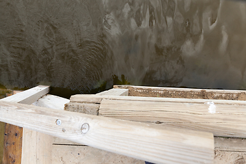 Image showing wooden pier from the planks