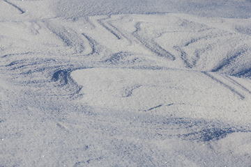 Image showing Deep snow drifts