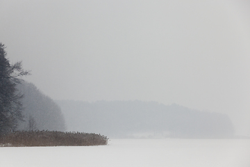 Image showing Snow drifts in winter