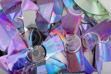 Image showing shredded CD and DVD data disc