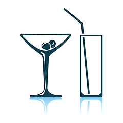 Image showing Coctail Glasses Icon