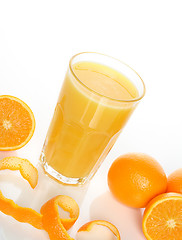 Image showing Glass of orange juice