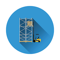 Image showing Warehouse forklift icon