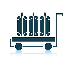Image showing Luggage cart icon