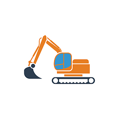 Image showing Icon of construction bulldozer