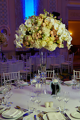 Image showing flowers on table in wedding day