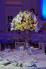 Image showing flowers on table in wedding day