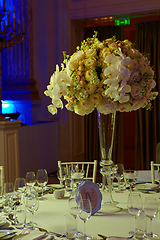 Image showing flowers on table in wedding day