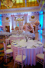 Image showing flowers on table in wedding day