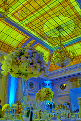 Image showing flowers on table in wedding day