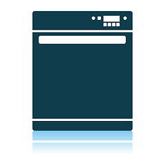 Image showing Kitchen Dishwasher Machine Icon