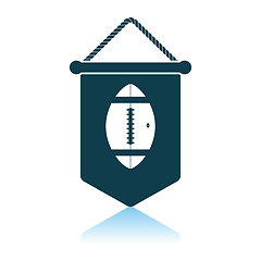 Image showing American Football Pennant Icon