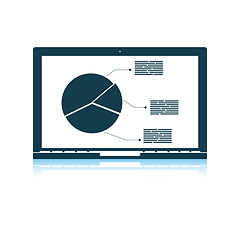 Image showing Laptop with analytics diagram icon