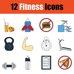 Image showing Fitness icon set