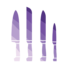 Image showing Kitchen knife set icon