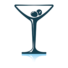 Image showing Cocktail glass icon