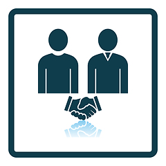 Image showing Two Man Making Deal Icon