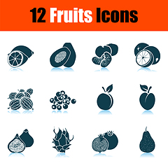 Image showing Fruits Icon Set