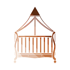 Image showing Crib with canopy icon