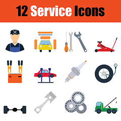 Image showing Set of service station icons