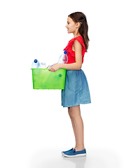 Image showing smiling girl sorting plastic waste