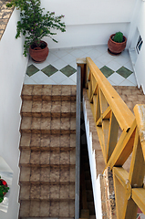 Image showing banister and tiled stairway