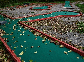 Image showing mini golf course in autumn 