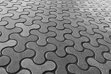 Image showing  decorative tiles lined with a geometric pattern