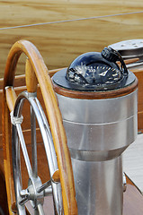 Image showing Rudder and compass