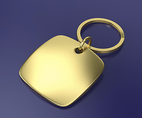 Image showing Luxury gold keychain
