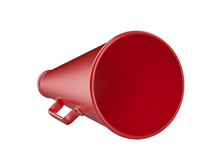 Image showing Red vintage megaphone
