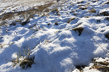 Image showing Snow drifts in winter