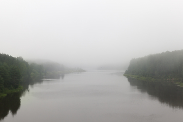 Image showing river in cloudy foggy weather