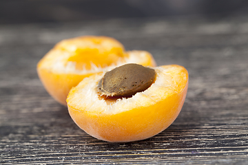 Image showing broken ripe apricot
