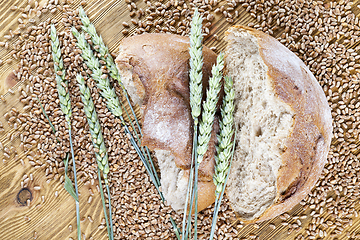 Image showing broken loaf of bread