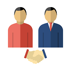 Image showing Two Man Making Deal Icon