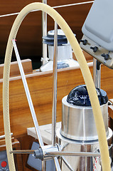 Image showing Rudder and compass