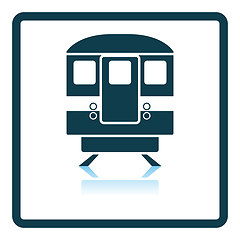 Image showing Subway train icon front view