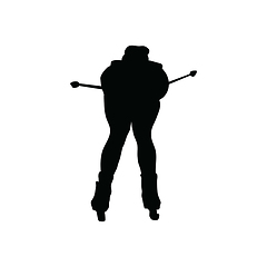 Image showing Biathlon sportsman silhouette