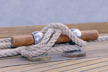 Image showing Mooring boat