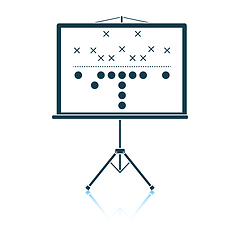 Image showing American football game plan stand icon