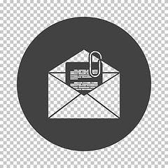 Image showing Mail with attachment icon