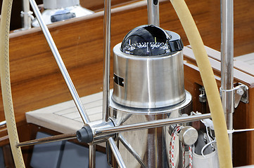 Image showing Rudder and compass