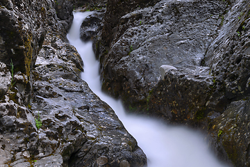 Image showing detail of mountain waterfall in Apuseni