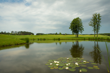 Image showing lush fairway in the foreground contrast in the distance at a gol