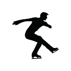 Image showing Figure skate man silhouette