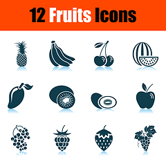 Image showing Fruits Icon Set