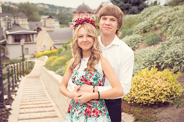 Image showing Beautiful wedding couple