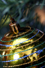 Image showing Christmas ornaments on tree.